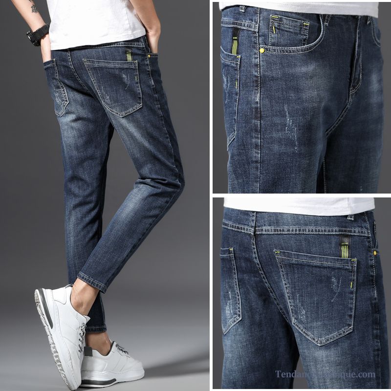 Acheter Jean Pas Cher Pensée, Slim Blanc Homme Jeans