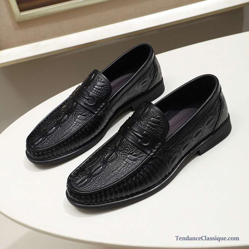 Chaussure Homme Noir, Mocassin Noir Et Blanc