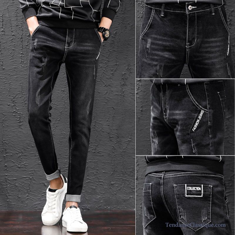 Jean Slim Noir Homme Pas Cher, Jeans Marque Homme Pas Cher