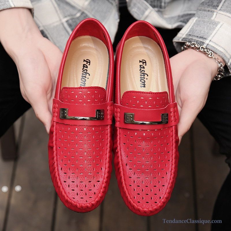 Mocassin A Frange Homme, Chaussure Homme Rouge Pas Cher