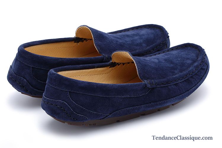 Mocassin Homme Bleu Lilas, Chaussure Homme Solde En Vente