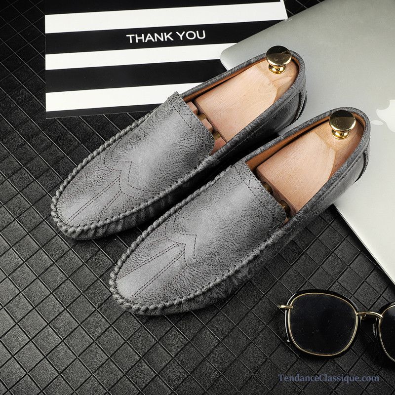 Mocassin Homme Marron Cuir Rosybrown, Vente Chaussure Homme