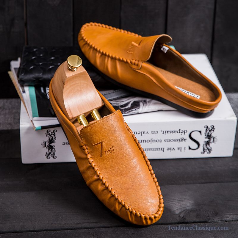 Mocassin Homme Talon Compensé, Mocassin Pointu Homme