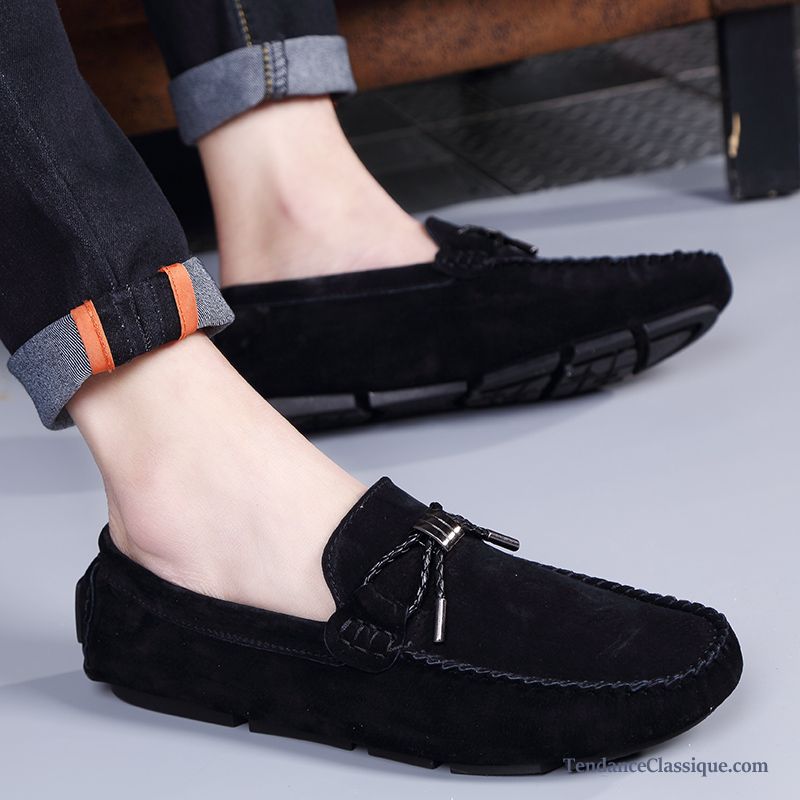 Mocassin Homme Talon Haut, Mocassin Noir Daim Homme Pas Cher