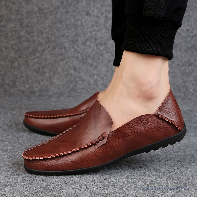 Mocassin Talon Compensé, Pantoufle Mocassin Homme