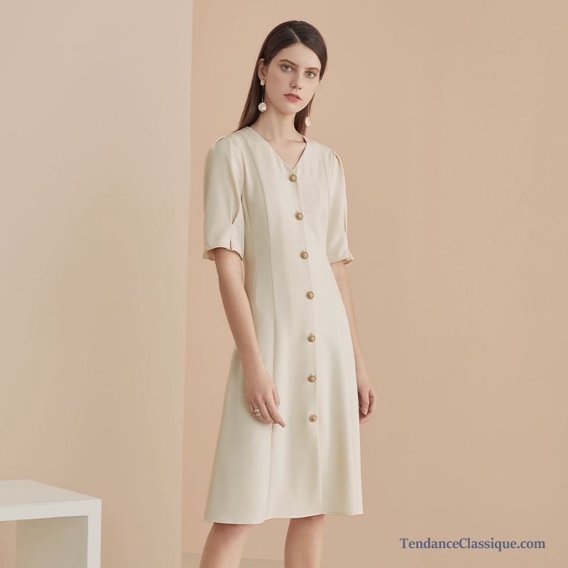 Robe Été Mi Longue Neige, Robe Femme Mode Pas Cher