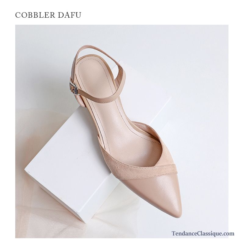 Sandales Cuir Pas Cher Femme Bronzage, Les Chaussures Sandales Femme