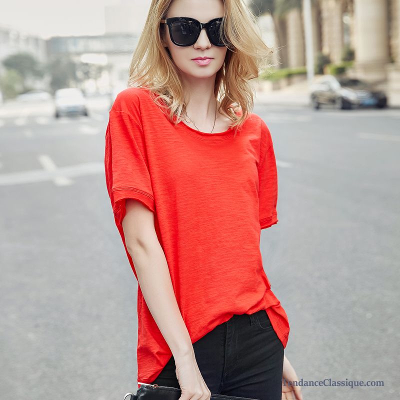 T Shirt Femme Manches Longues, Tee Shirt Corail Femme Soldes