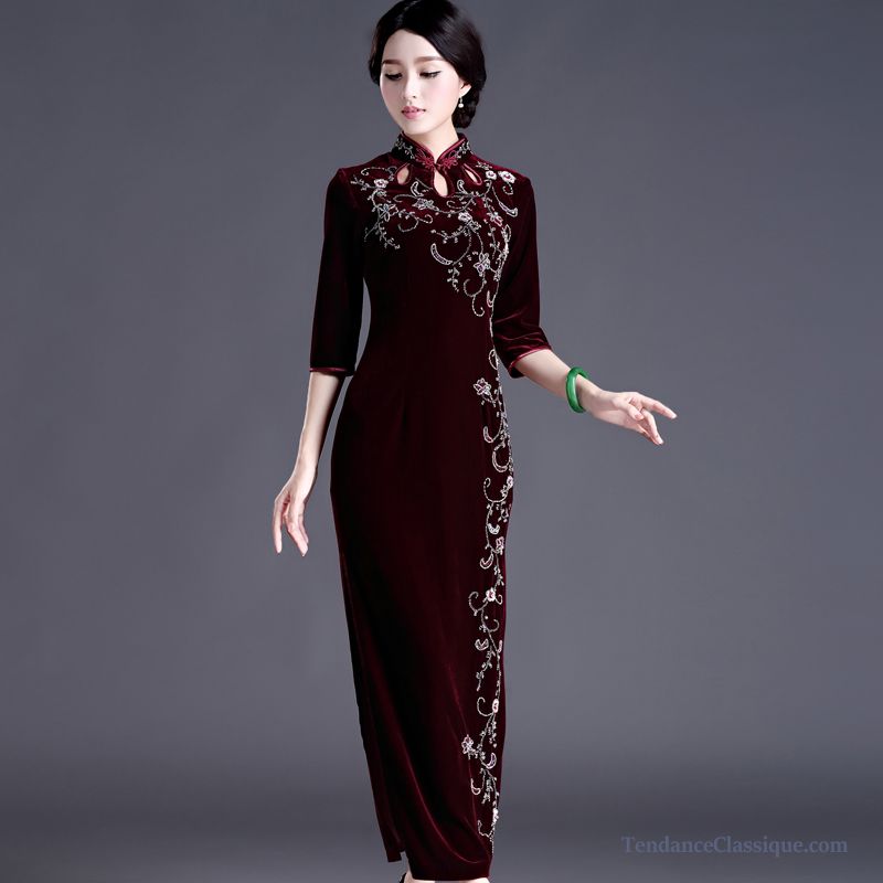 Robe Rose Femme Marron, Robe Imprimée Femme